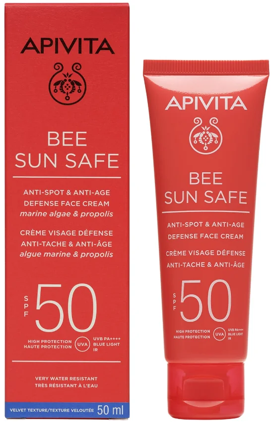 Apivita Crema de fata anti-pete si anti-imbatranire Bee Sun Safe SPF50, 50ml