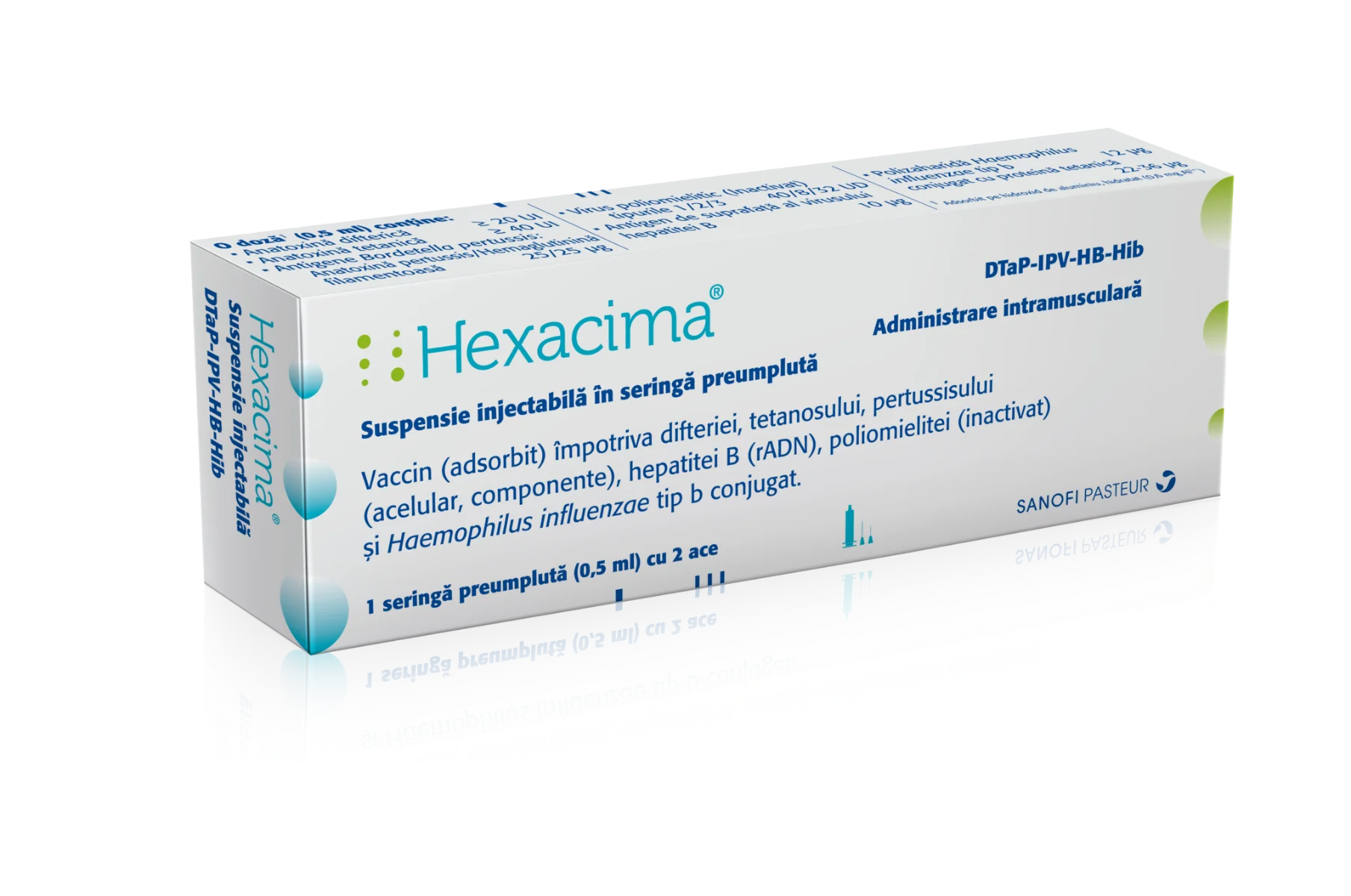 Hexacima 0.5ml suspensie injectabila, 1 seringa preumpluta, Sanofi