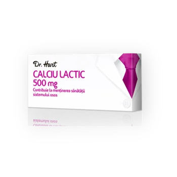 Dr.Hart Calciu Lactic 500mg, 20 comprimate