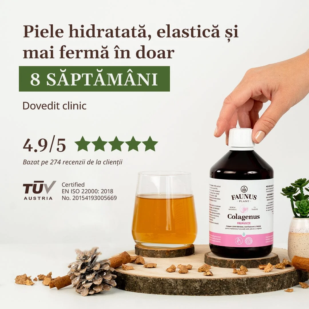 Colagen lichid pentru piele si par Colagenus Frumusete, 500ml, Faunus Plant