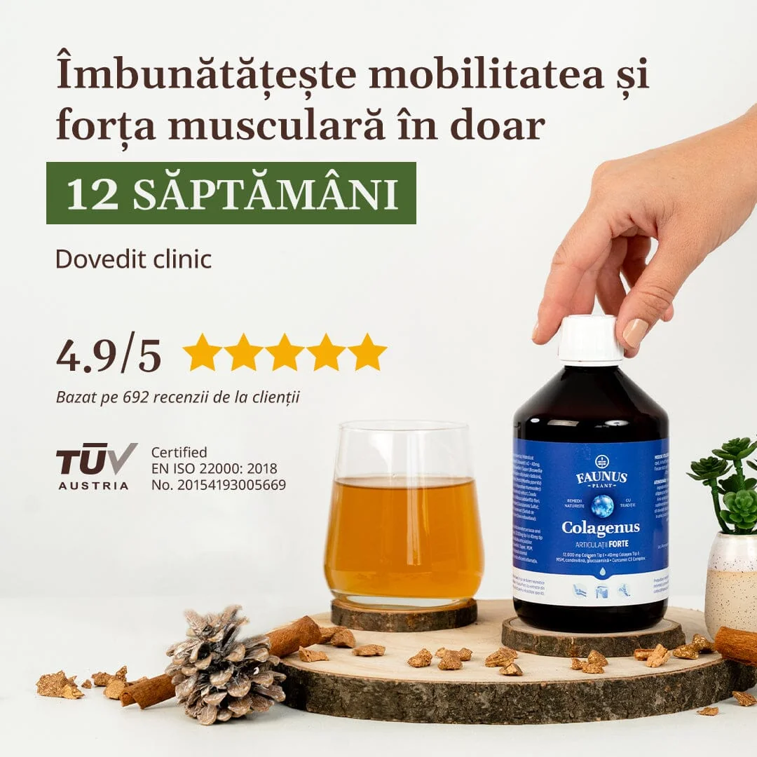 Colagen hidrolizat pentru articulatii Colagenus Articulatii Forte, 500ml, Faunus Plant