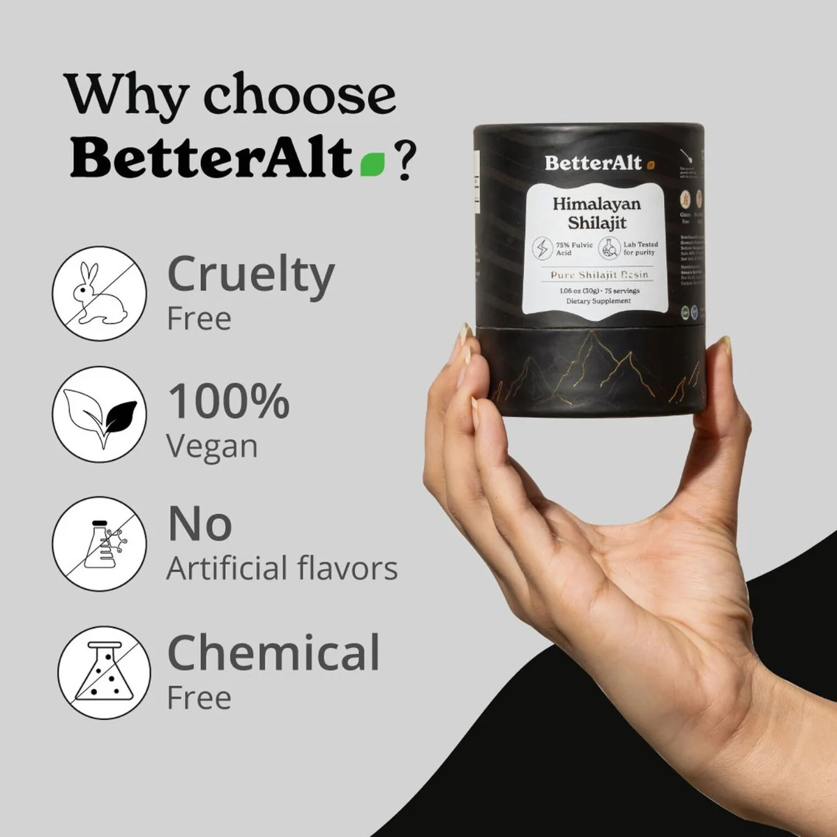 Rasina pura de Shilajit din Himalaya BetterAlt, 30g, GNC