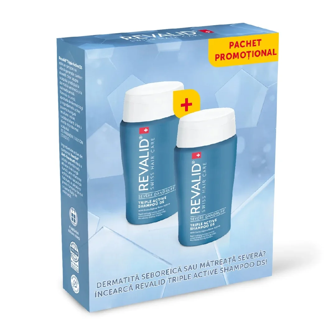 Pachet Promotional Sampon Triple Active DS, 2 x 150ml, Revalid
