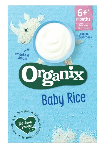 Cereale eco cu orez pentru bebelusi de la +6 luni, 100g, Organix 
