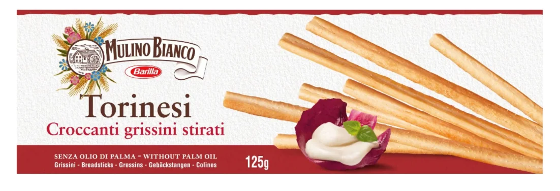 Grisine cu ulei de floarea soarelui Torinesi, 125g, Mulino Bianco