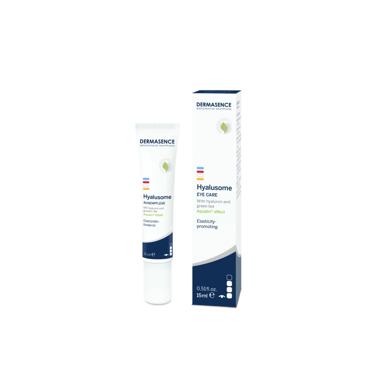 Crema hidratanta si iluminatoare pentru conturul ochilor Hyalusome, 15ml, Dermasence