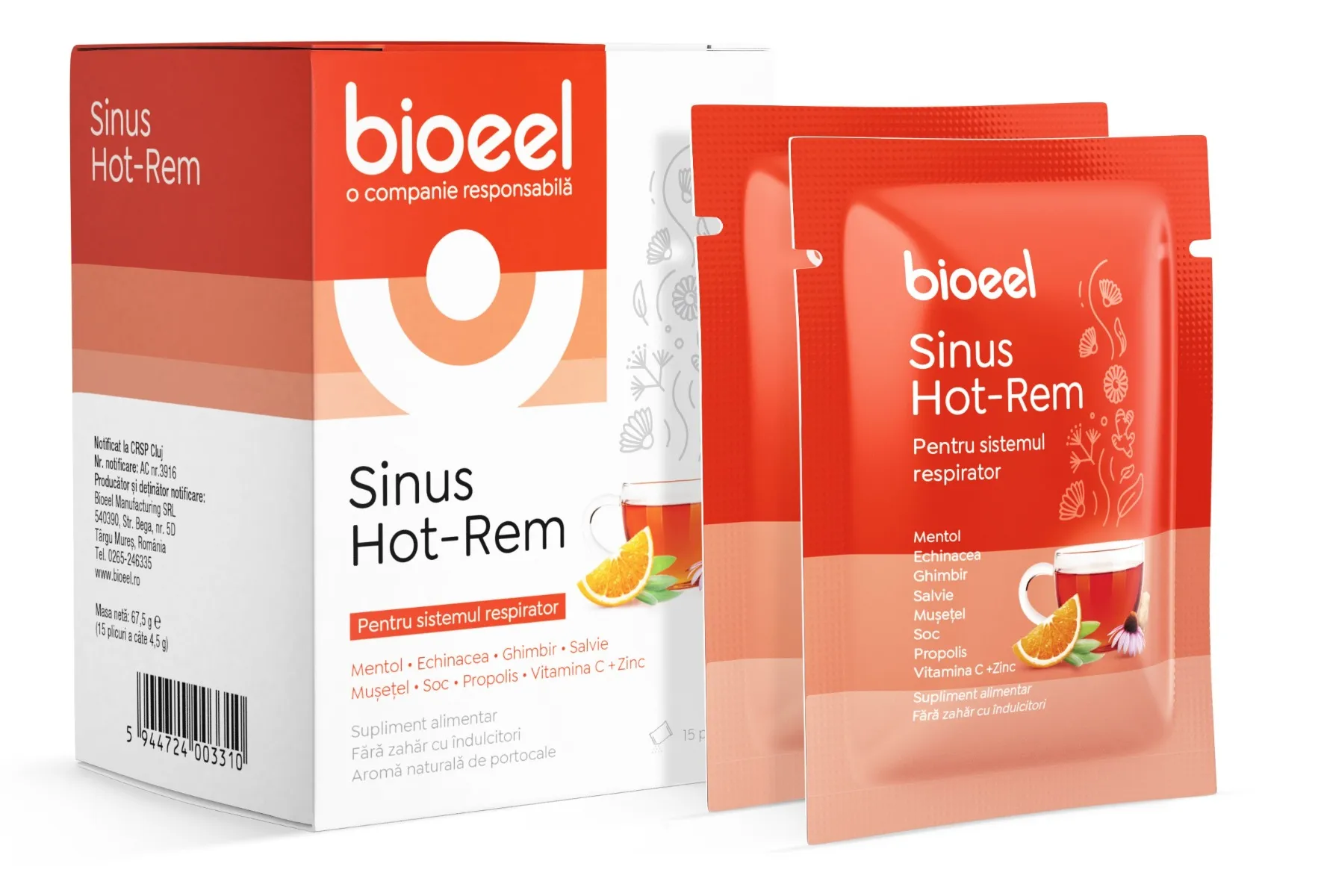 Sinus Hot-Rem, 15 plicuri, Bioeel 
