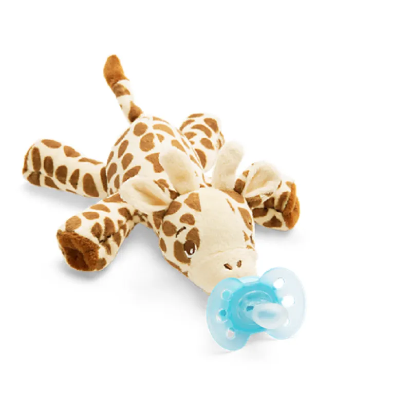 Jucarie de plus Girafa cu Suzeta Ultra Soft 0-6 luni, 1 bucata, Philips Avent