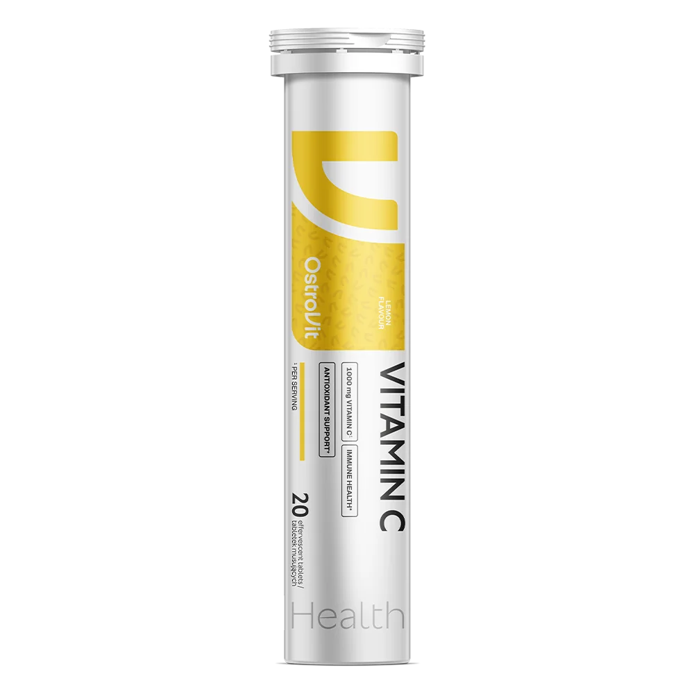 Vitamina C cu aroma de Lamaie 1000mg, 20 tablete efervescente, OstroVit