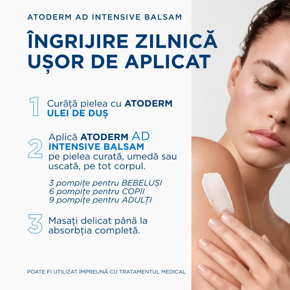 Balsam anti-mancarime pentru fata si corp Atoderm AD Intensive, 200ml, Bioderma