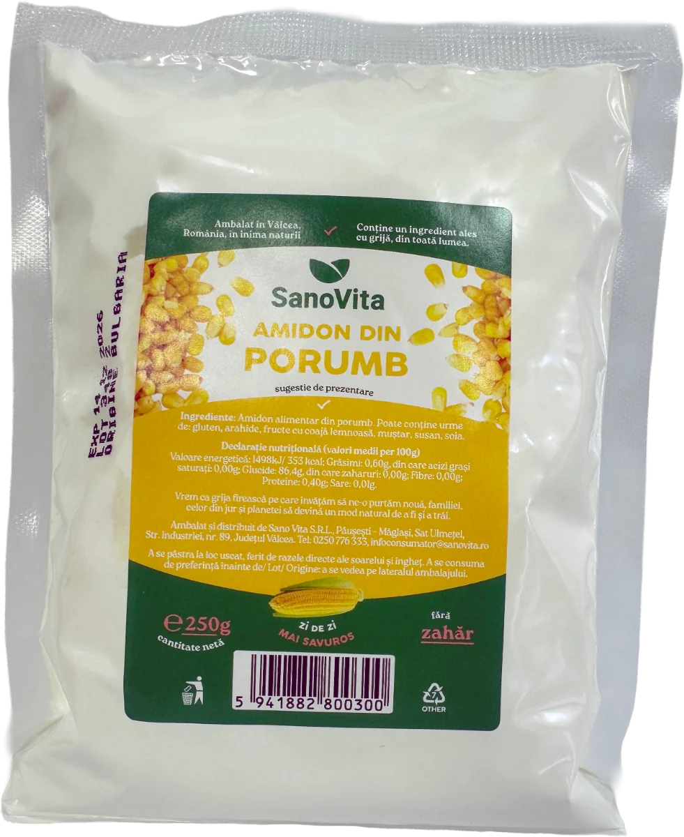 Amidon alimentar din porumb, 250 g, SanoVita