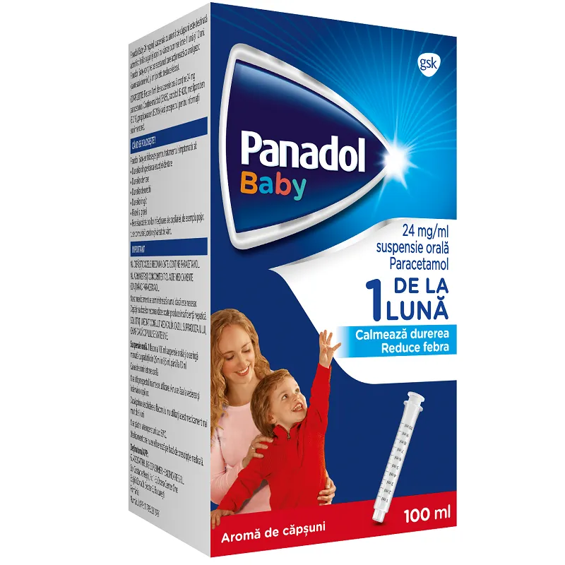 Panadol Baby suspensie orala 24mg/ml, 100ml, GSK