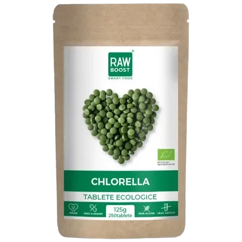 Spirulina ecologica 250g, 500 tablete, Rawboost