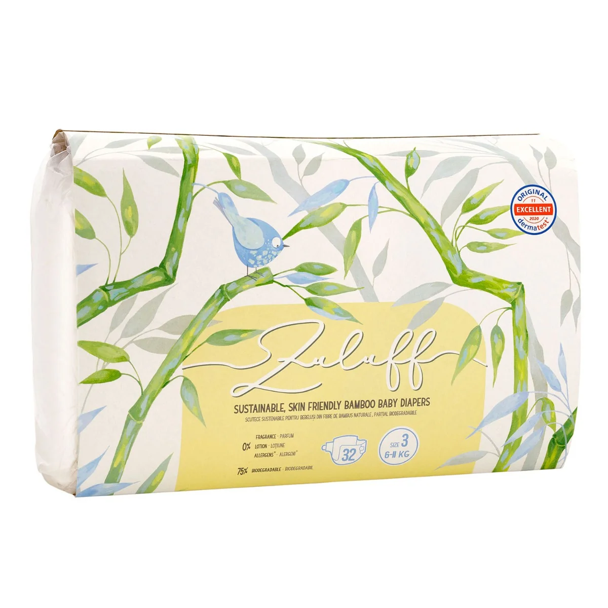 Scutece din bambus marimea 3, 32 bucati, Zuluff