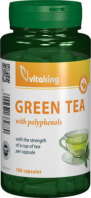 Extract de ceai verde, 100 capsule vegetale, Vitaking