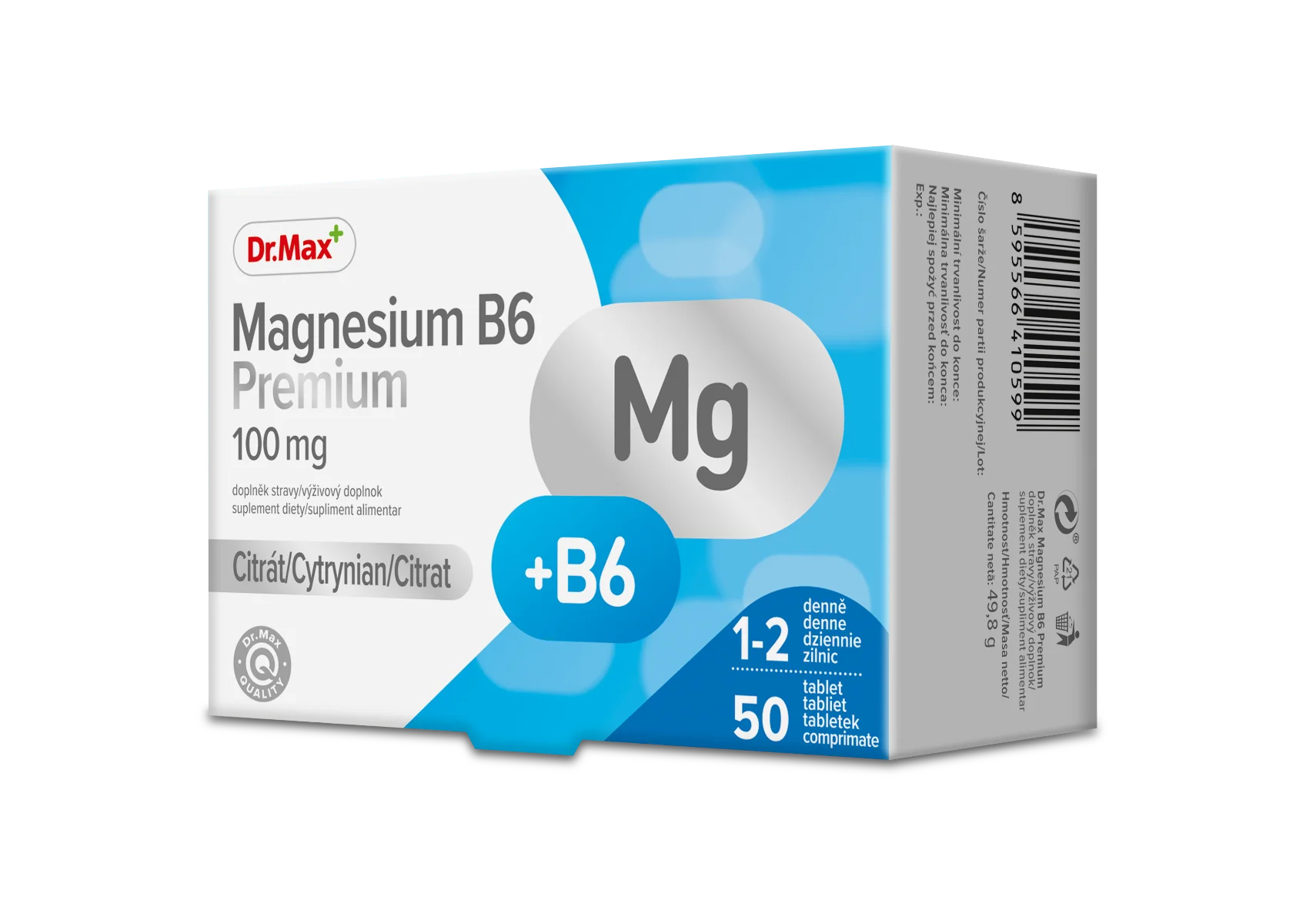 Dr. Max Magnesium B6 Premium, 50 comprimate