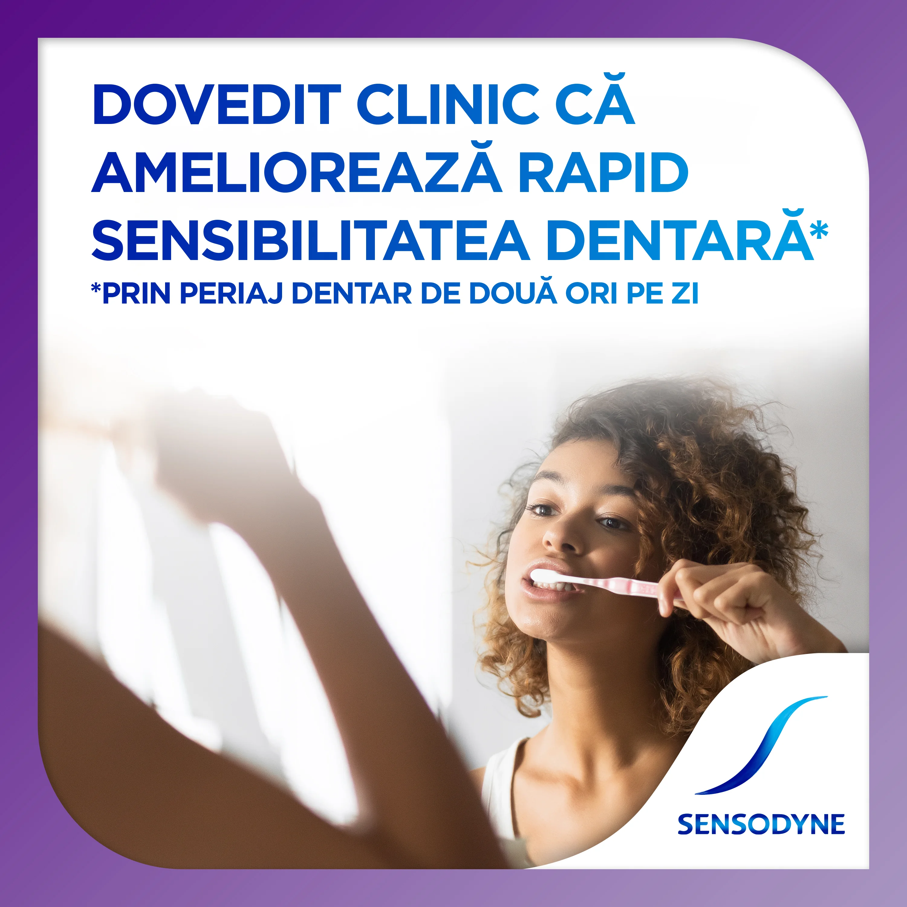 dovedita clinic ca amelioreaza rapid durerea cauzata de sensibilitatea dentara