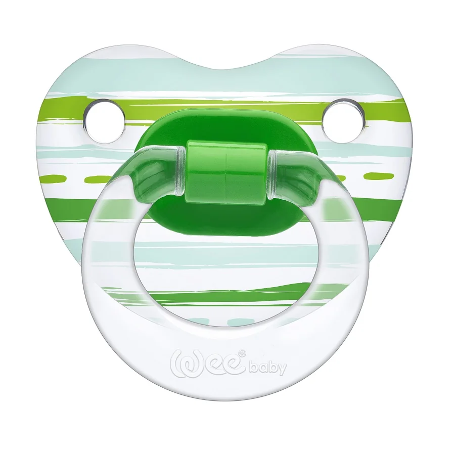 Suzeta din silicon ortodontica transparenta cu desen nr.3, 1 bucata, Wee Baby