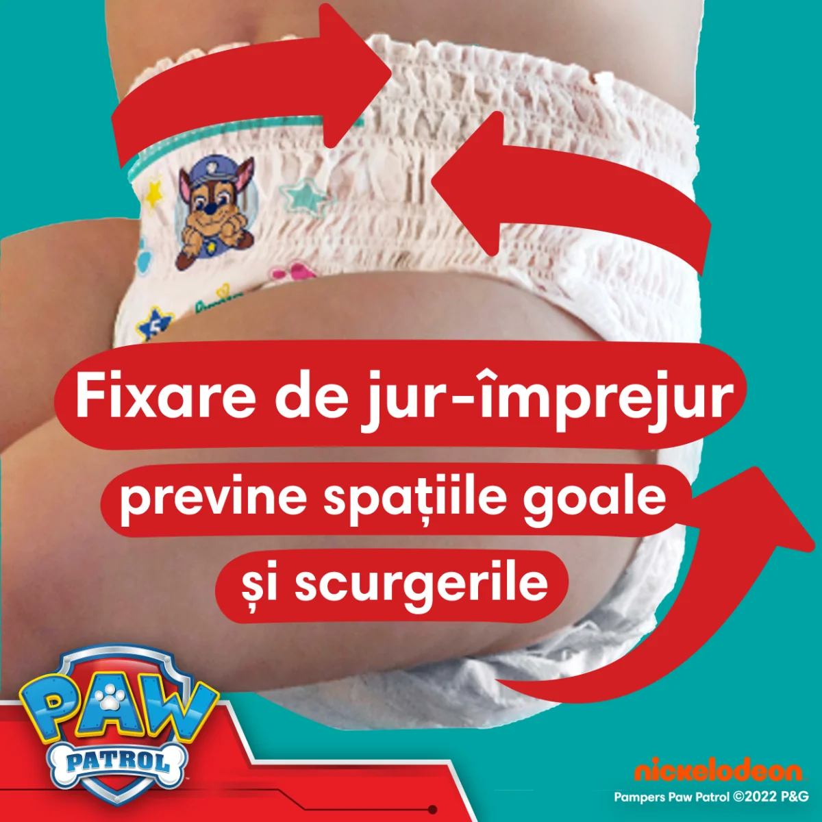 Scutece Pants Patrula Catelusilor Nr.5 pentru 12 - 17 kg, 66 bucati, Pampers