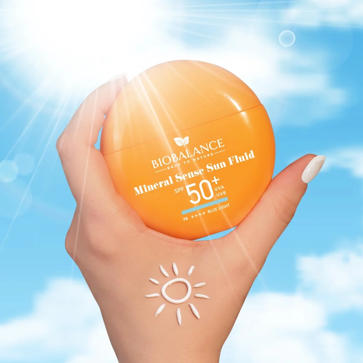 Protectie solara Mineral Sens Fluid SPF 50+ UVA&UVB,PA++++ Blue Light, 40ml, Bio Balance