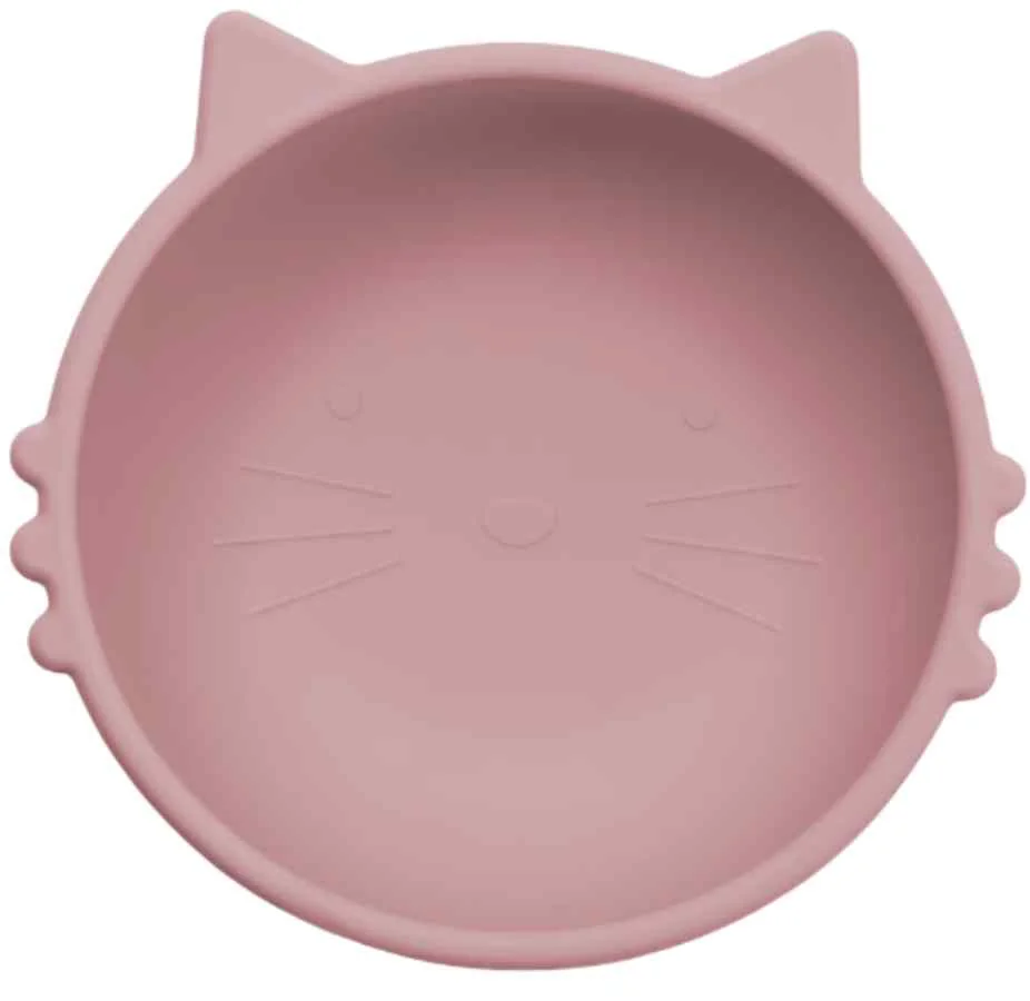 Bol din silicon Kitty II - Old Rose, 1 bucata, Appekids