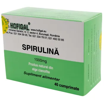 Spirulina, 40 comprimate, Hofigal 