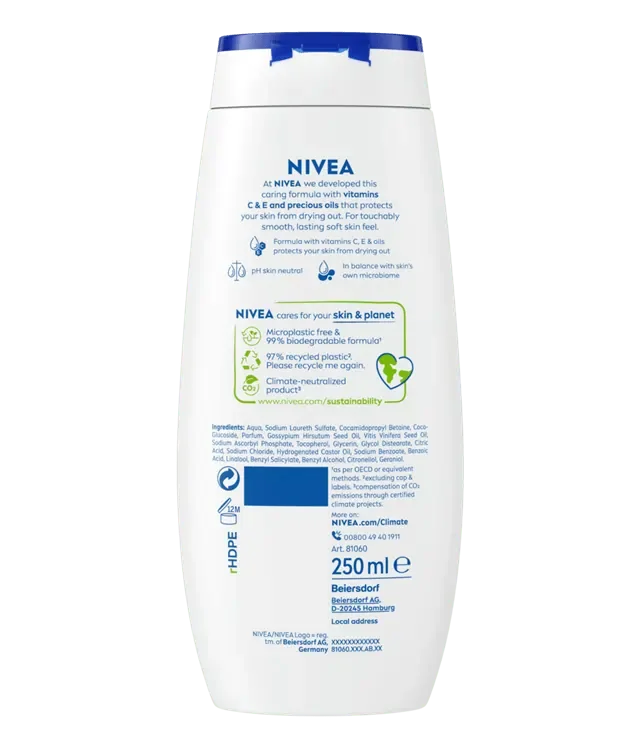 Gel de dus Care & Cashmere, 250ml, Nivea