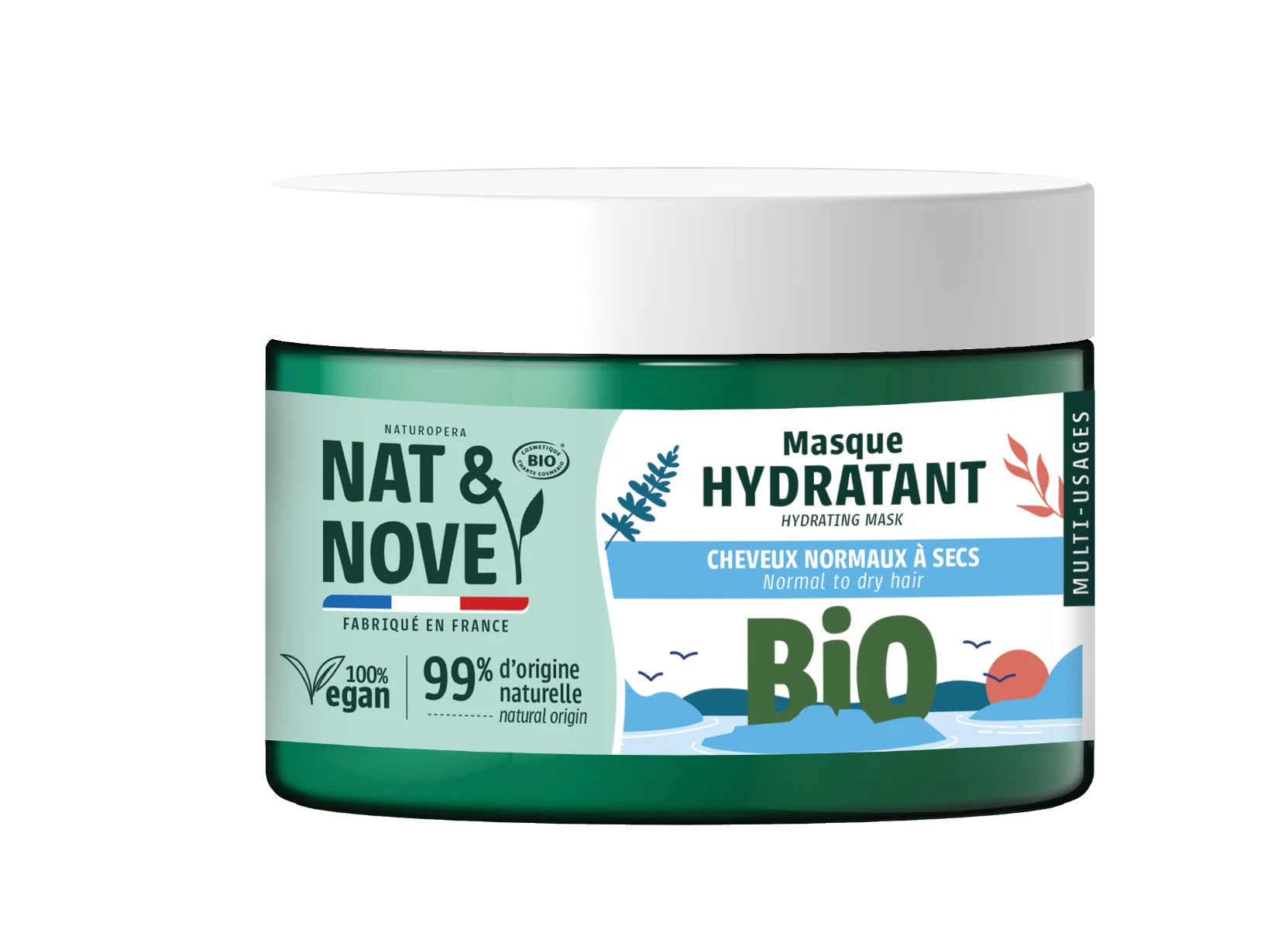 Masca hidratanta pentru par normal si uscat cu extract de castravete 3in1 Bio, 300ml, Nat&Nove