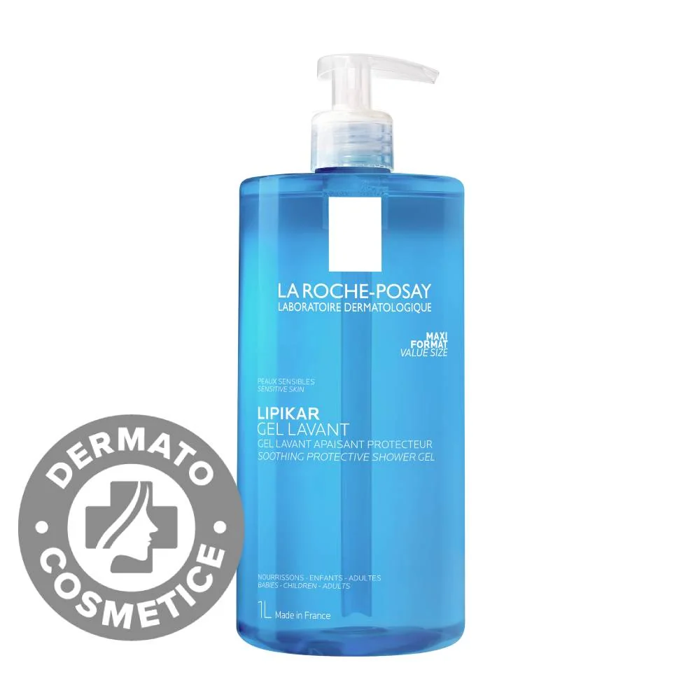 Gel de curatare pentru piele sensibila bebelusi copii si adulti Lipikar, 1000ml, La Roche-Posay