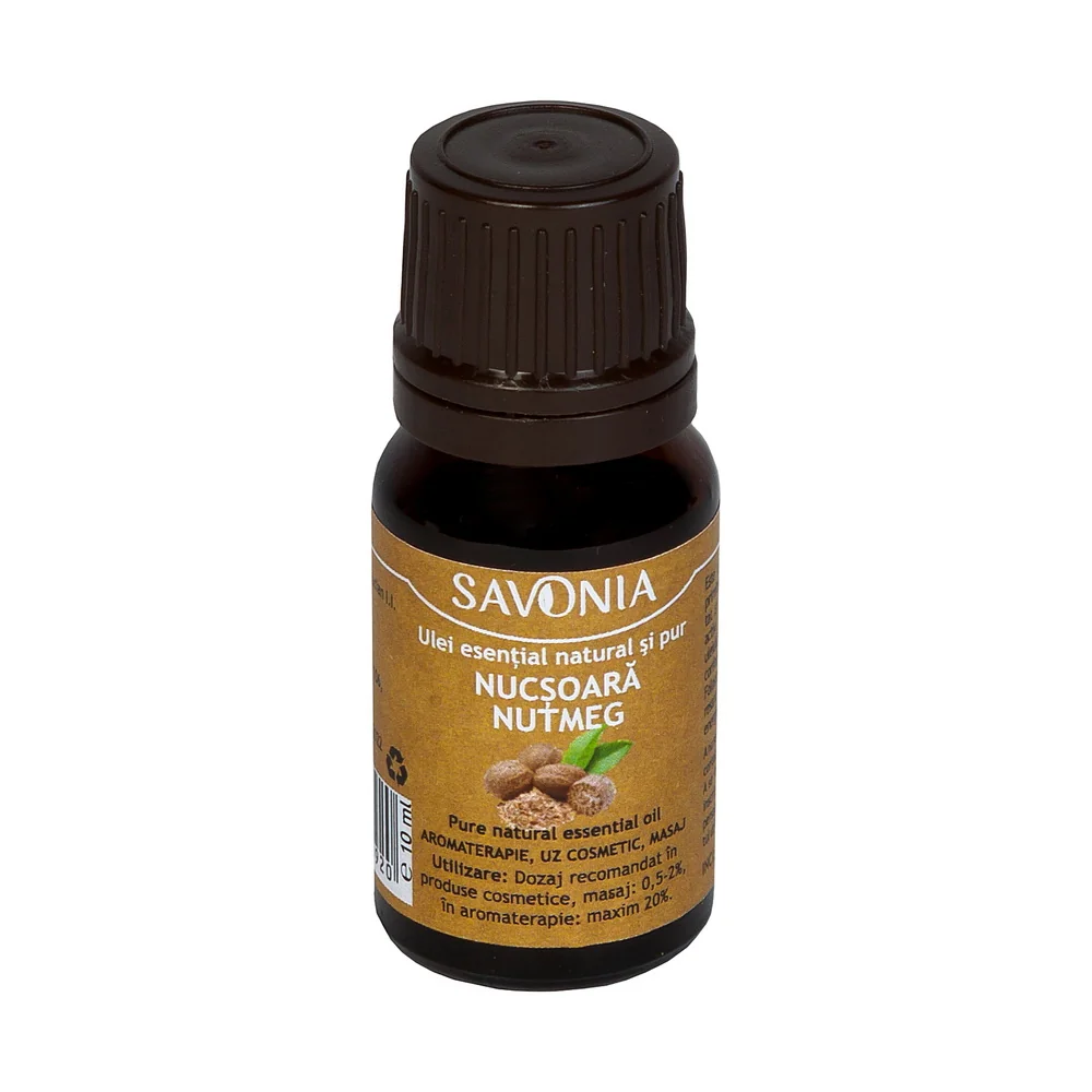 Ulei esential natural si pur de nucsoara, 10ml, Savonia