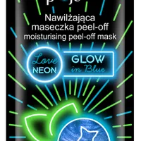 Masca exfolianta matifianta neon cu afine Glow in Blue, 10ml, Selfie Project