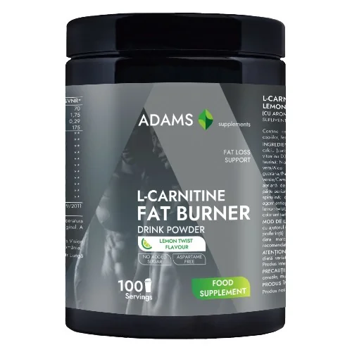 L-Carnitine Fat Burner lemon-twist, 350g, Adams Vision