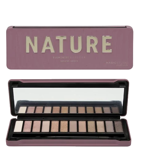 Paleta de farduri pentru pleoape Nature cu 12 culori 25560, 12x1.2g, Magic Studio
