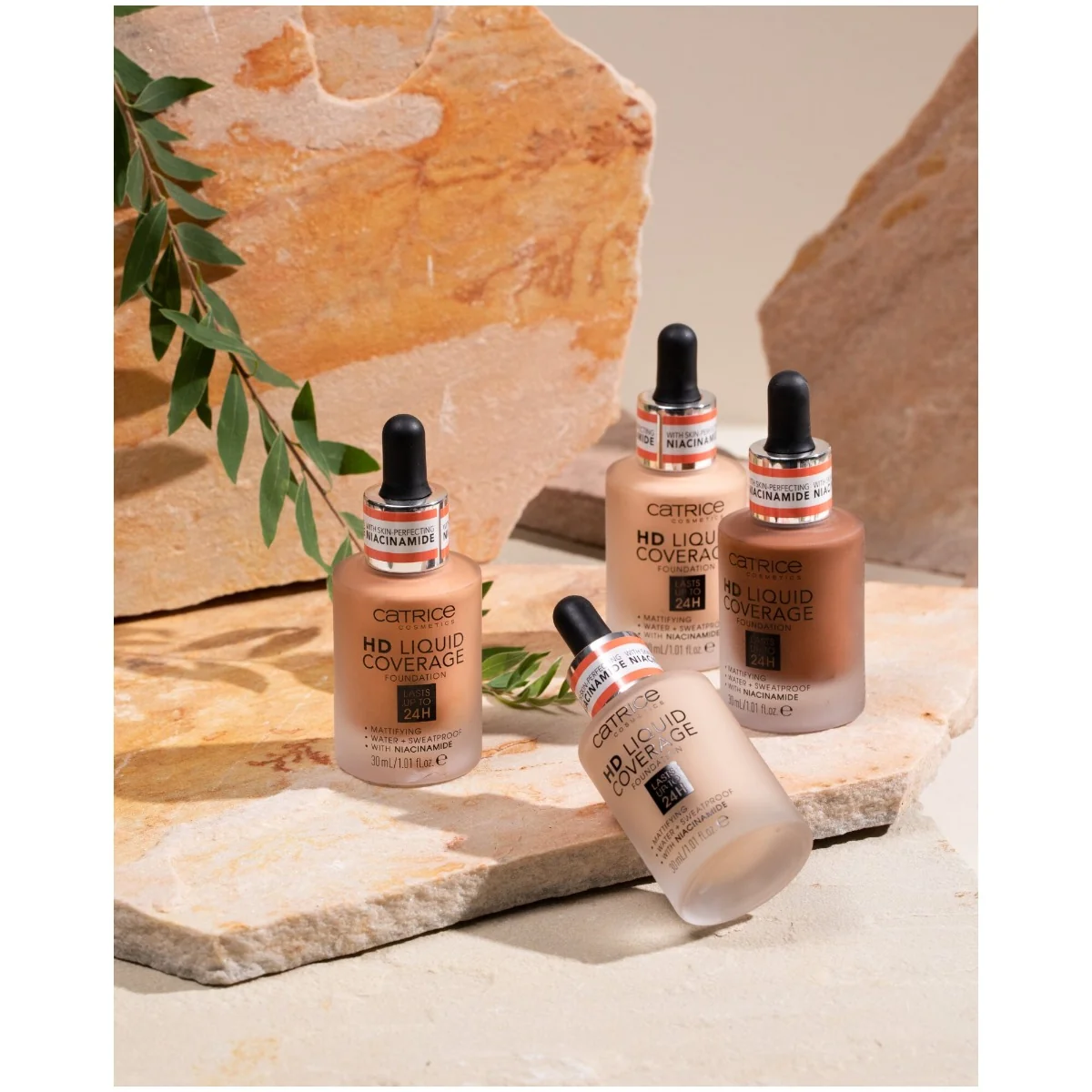 Fond de ten HD Liquid Coverage Foundation 020 - Rose Beige, 30ml, Catrice 