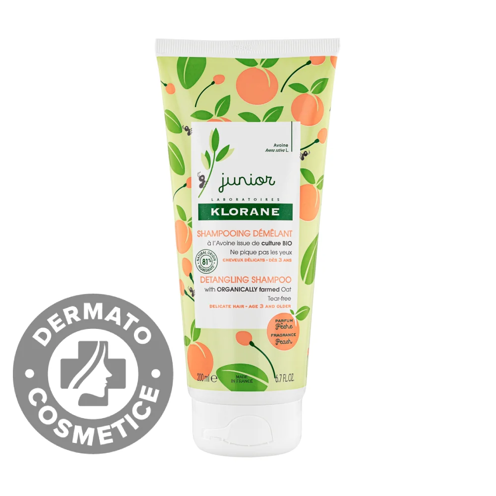 Sampon cu aroma de piersica, 200ml, Klorane Junior