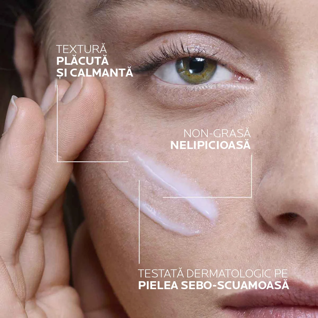Crema anti-scuame hidratanta si calmanta Toleriane Kerium DS, 40ml, La Roche Posay