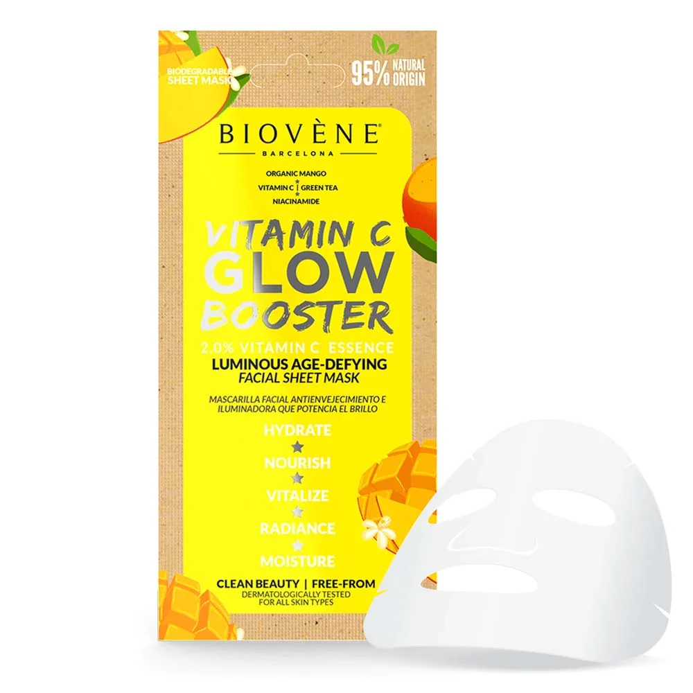 Masca servetel luminozitate Vitamin C Mango, 20ml, Biovene