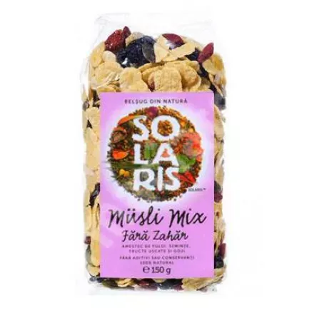 Musli mix fara zahar, 150g, Solaris