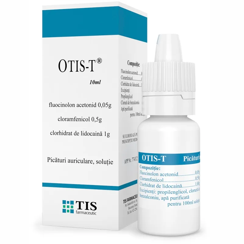 Picaturi auriculare OTIS-T, 10ml, Tis Farmaceutic