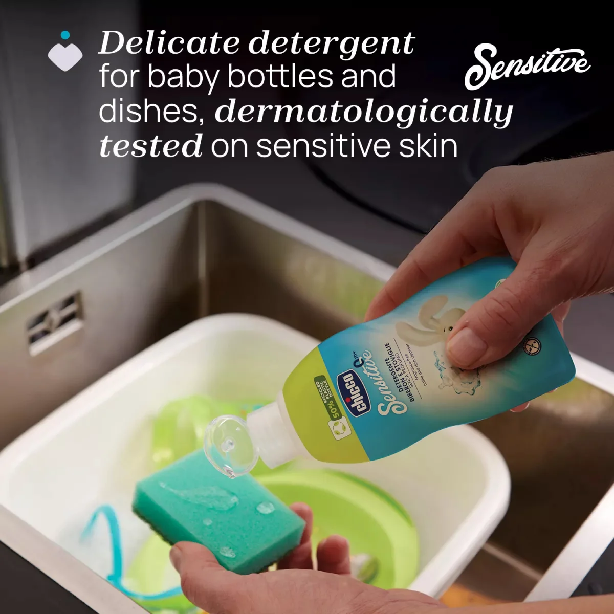 Detergent pentru biberoane si vesela bebelusului 0 luni+, 300ml, Chicco