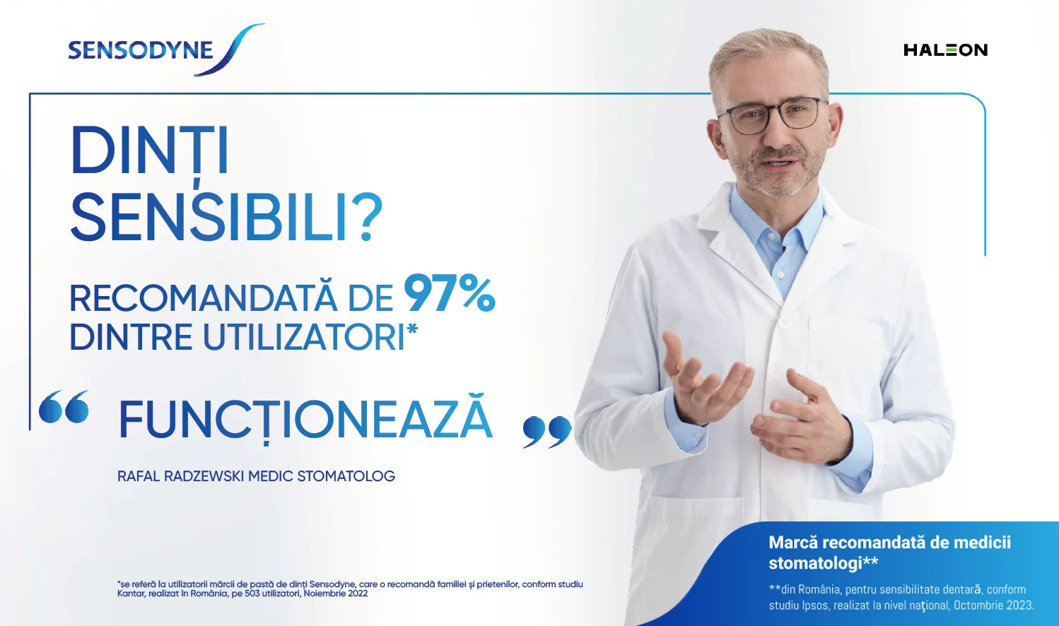 Sensodyne - Marca nr.1 recomandata de medicii stomatologi Sensodyne - Marca nr.1 recomandata de medicii stomatologi