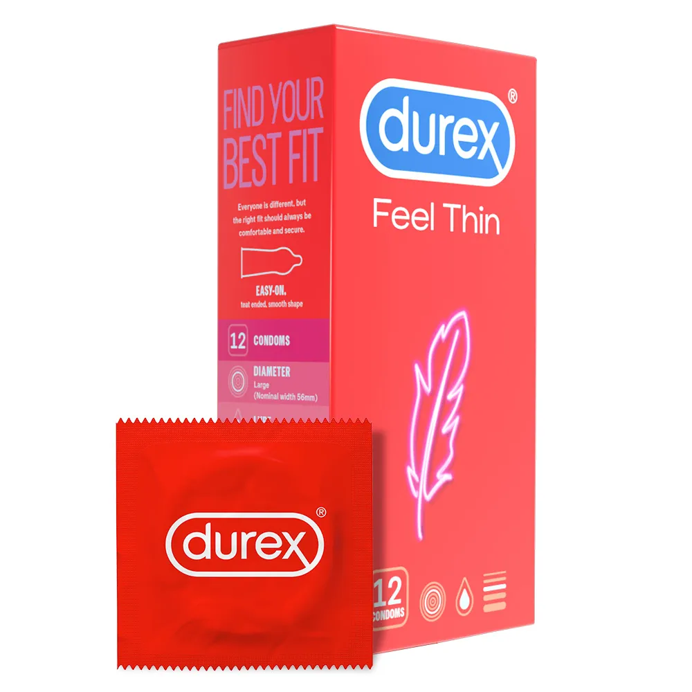 Prezervative Feel Thin, 12 bucati, Durex 