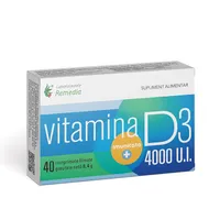 Vitamina D3 4000 UI, 40 comprimate, Laboratoarele Remedia