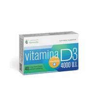 Vitamina D3 4000 UI, 40 comprimate, Laboratoarele Remedia