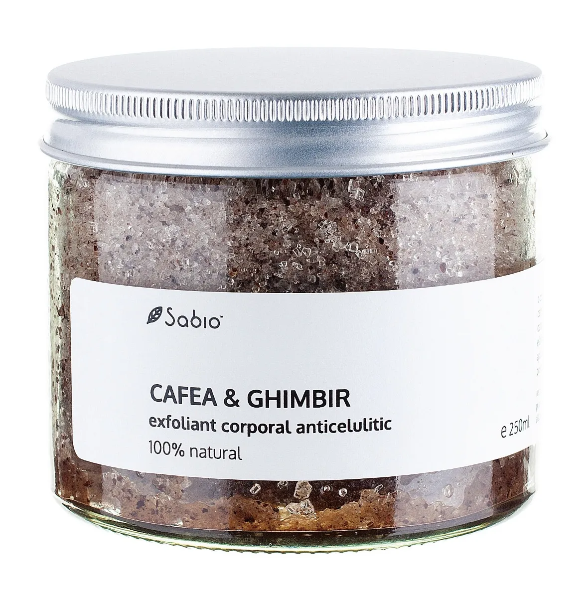 Exfoliant anticelulitic cafea si ghimbir, 250ml, Sabio