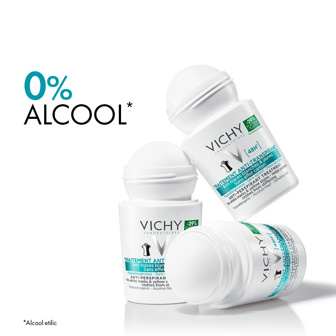 Deodorant roll-on antiperspirant anti-urme 48h, 50ml, Vichy
