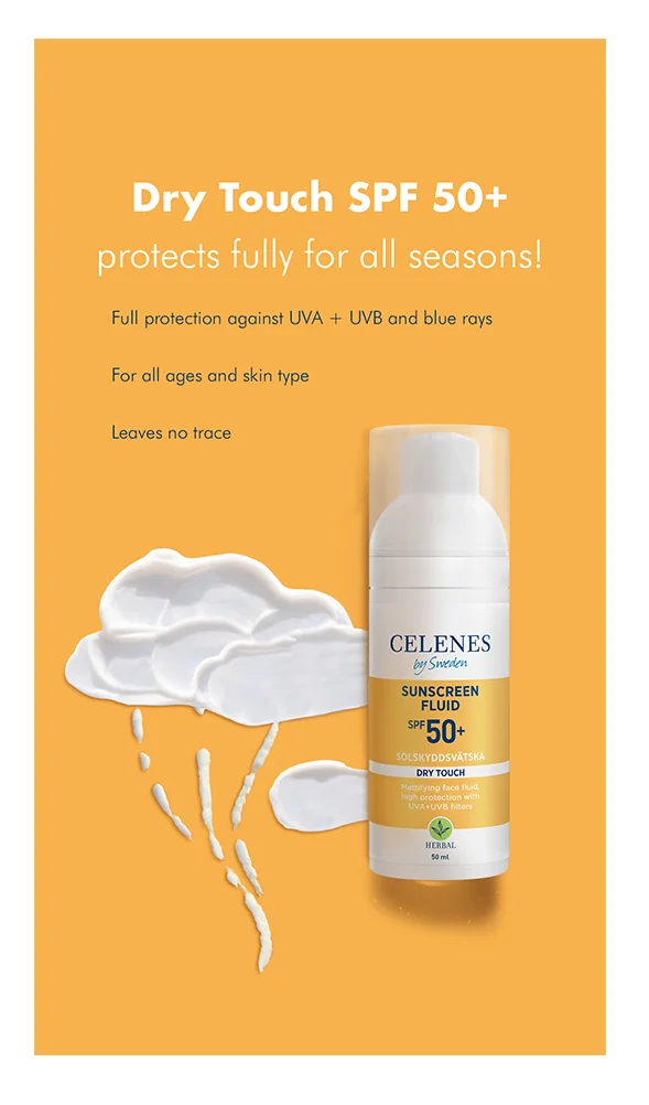 Fluid protectie solara Dry Touch Herbal cu SPF 50+, 50ml, Celenes