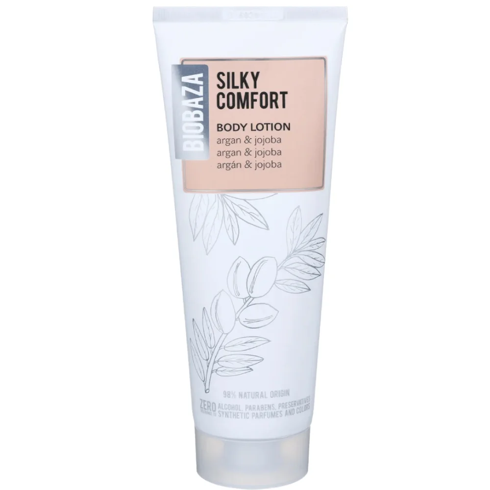 Lotiune de corp cu ulei de argan si jojoba Silky Comfort, 250ml, Biobaza