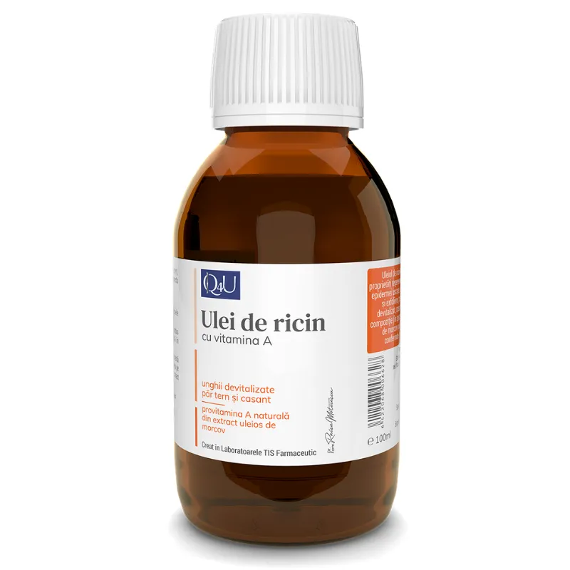 Ulei de ricin cu Vitamina A, 100ml, Tis Farmaceutic