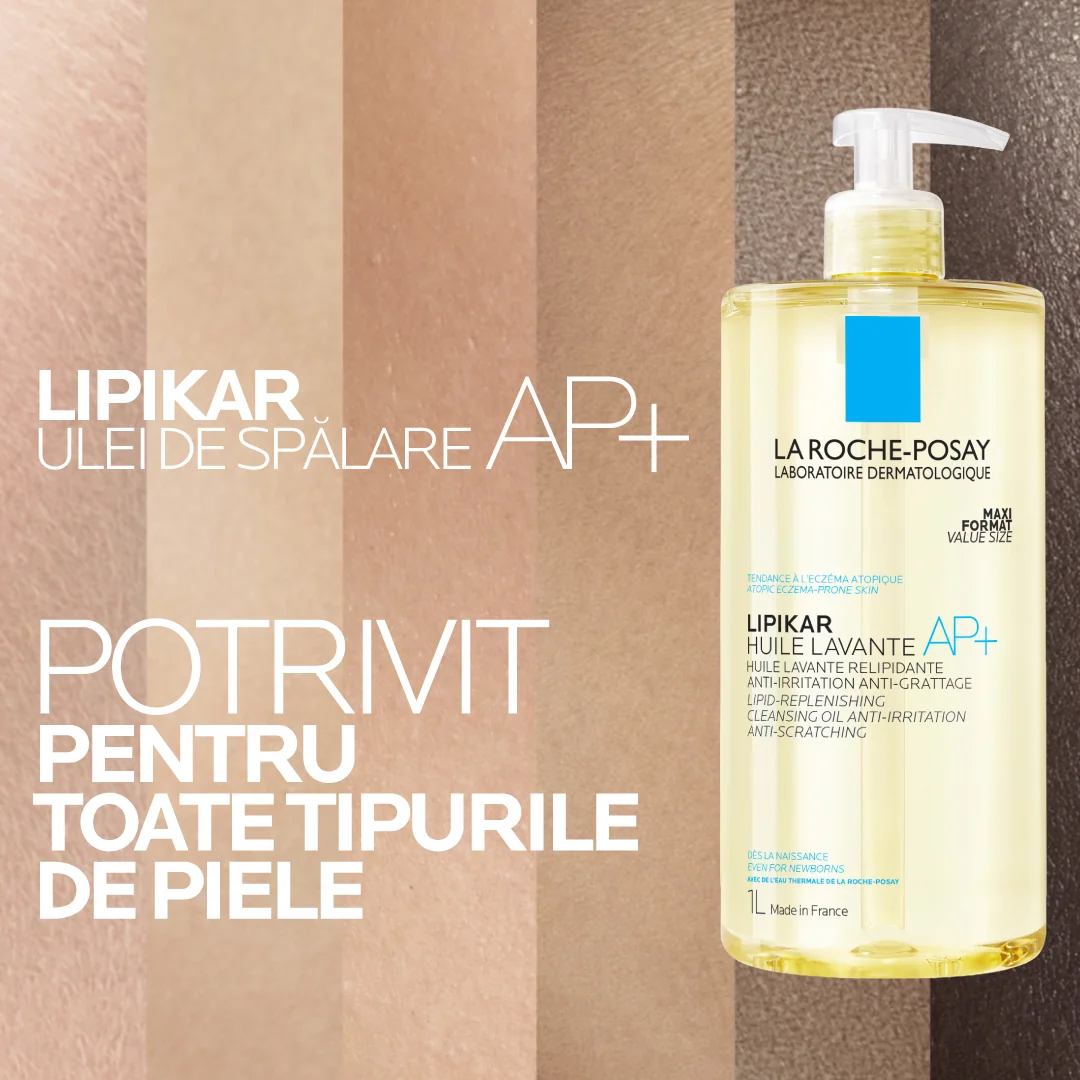 Ulei de spalare pentru pielea uscata cu tendinta atopica AP+ Lipikar, 1000ml, La Roche-Posay